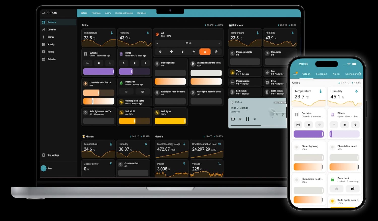 GiToon Smart Home App